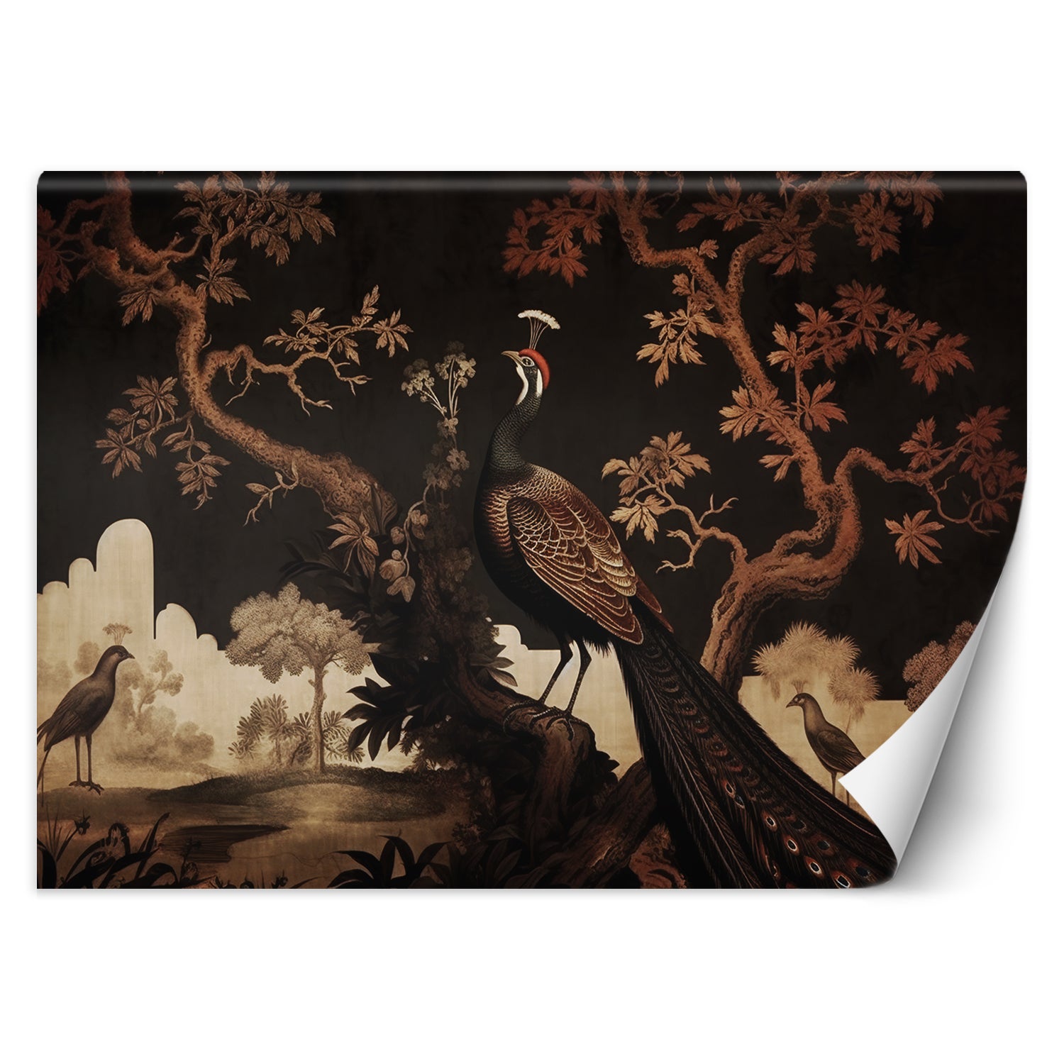 Fototapeta, Orientalny paw na drzewie 350x245