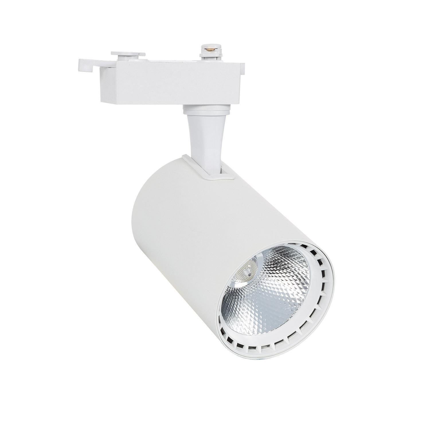 Spot LED sur Rail Monophasé | 30W Éclairage Flexible | 2100lm COB ...