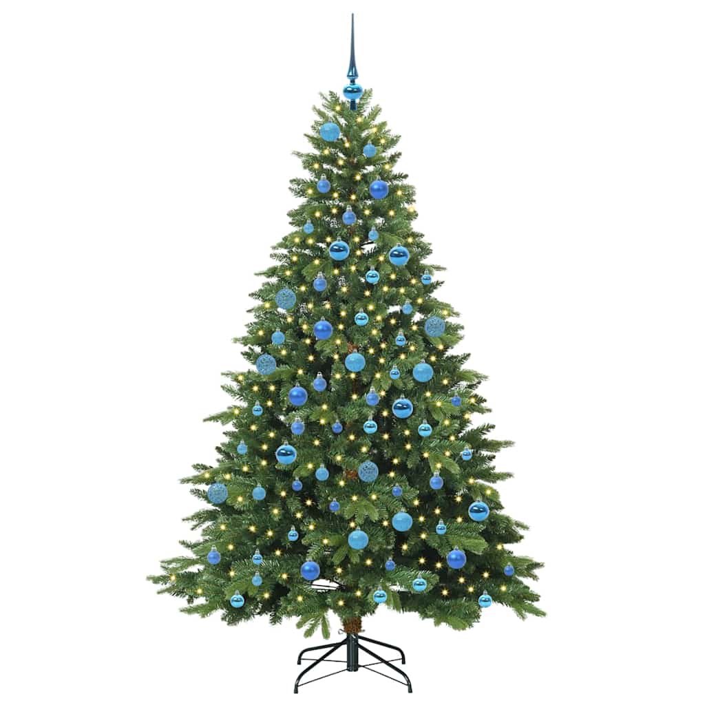 Sapin de Noël | Arbre de Noël artificiel avec 300 LED Vert 180 cm PE et PVC - 3