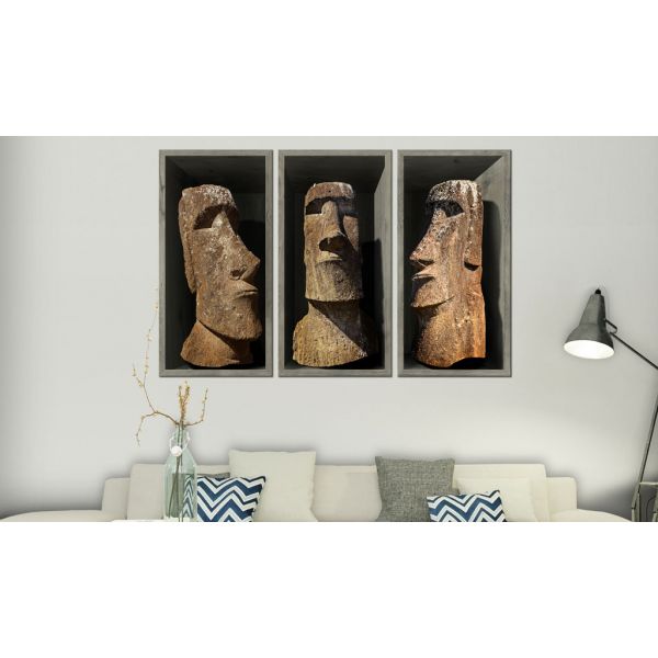Tableau stylisé Moai (Easter Island) 90x60 cm - 2