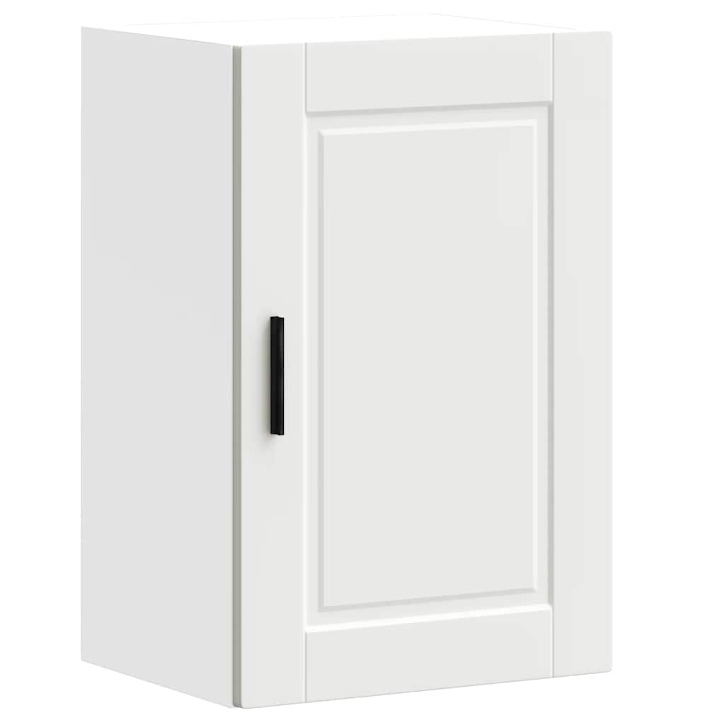 VidaXL Armoire D'Angle Murale De Cuisine Porto Blanc - Bois D'Ingénierie, Grand Rangement Optimisé Pour Espace Cuisine
