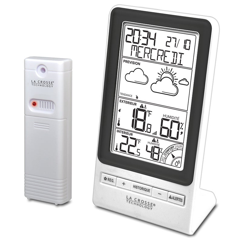 Stazione Meteo La Crosse Technology Da Tavolo - Termometro Interno/Esterno Con Allarmi, Pressione Atmosferica, Fasi Lunari, Italiano - 3