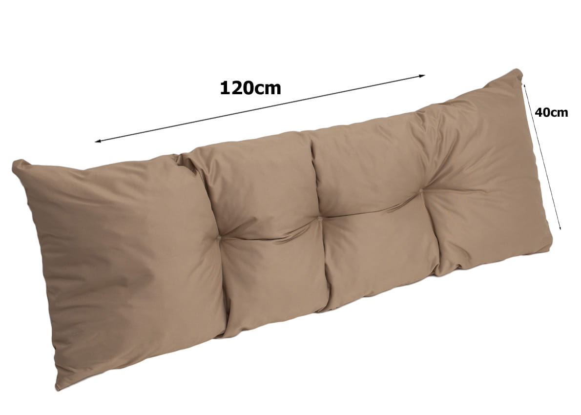 Set coussins pour palettes 120x80 avec dossier 120x40 beige – coussins canapé extérieur, matelas de palettes pour terrasse et jardin - 6