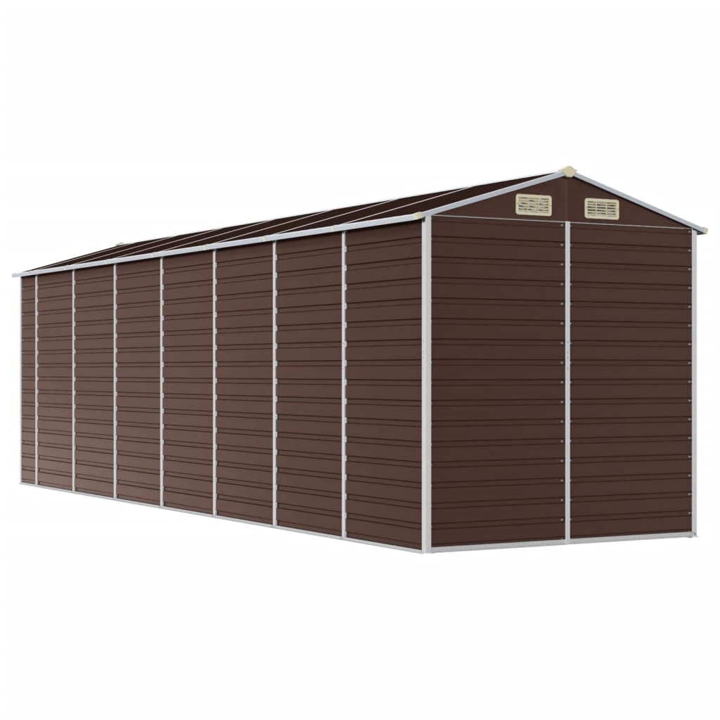 Maison Exclusive - Abri de jardin marron 191x640x198 cm acier galvanisé - 7