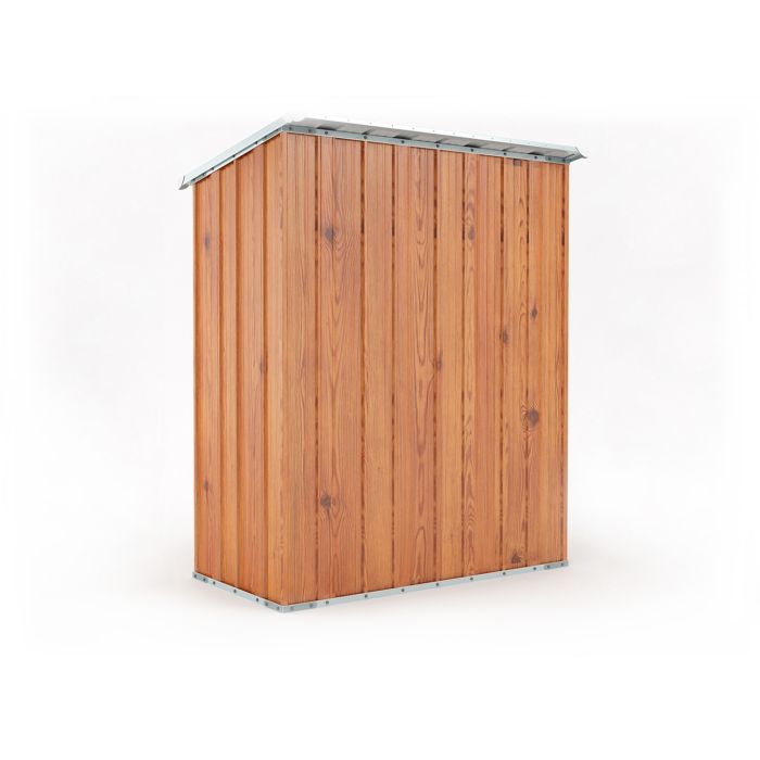 Casetta da giardino in lamiera di acciaio 155x100cm x h 192cm - 50kg - 1,55mq - FINITURA LEGNO - 4