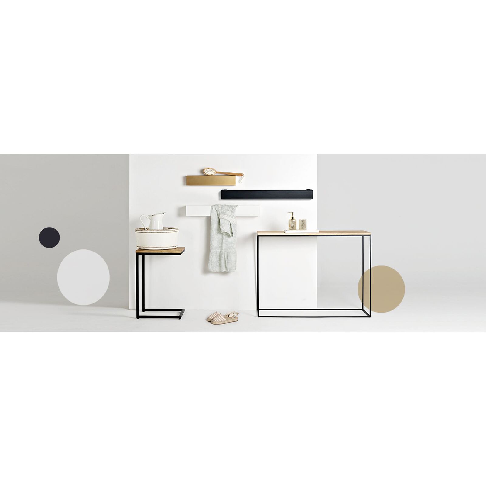 Porte-serviettes uton 50 x 10 x 10 cm Doré - 5