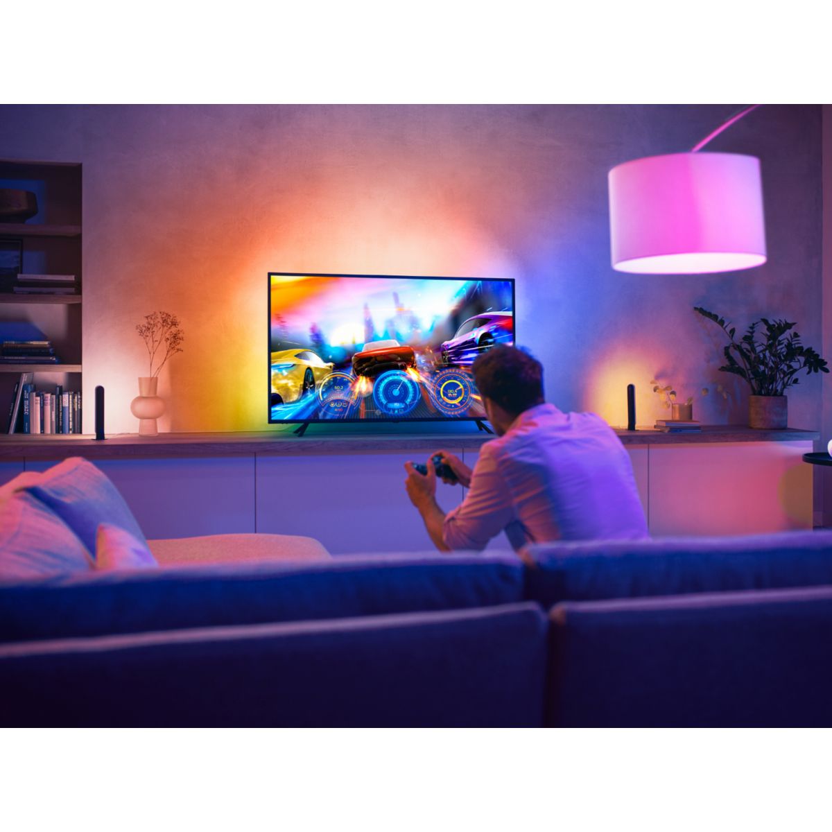 Ruban LED PHILIPS HUE W&C Lightstrip Play Gradient TV 65'' - 8