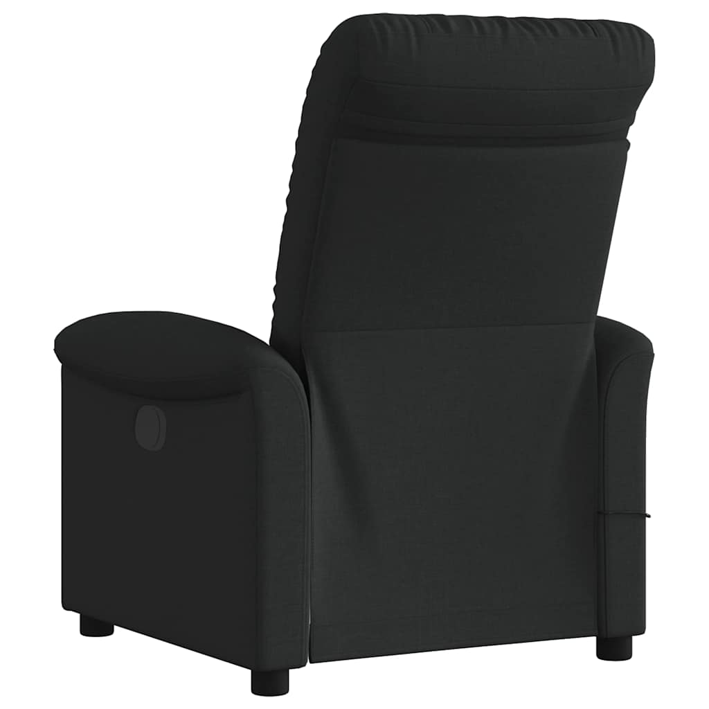 Fauteuil de massage inclinable en tissu noir - 5