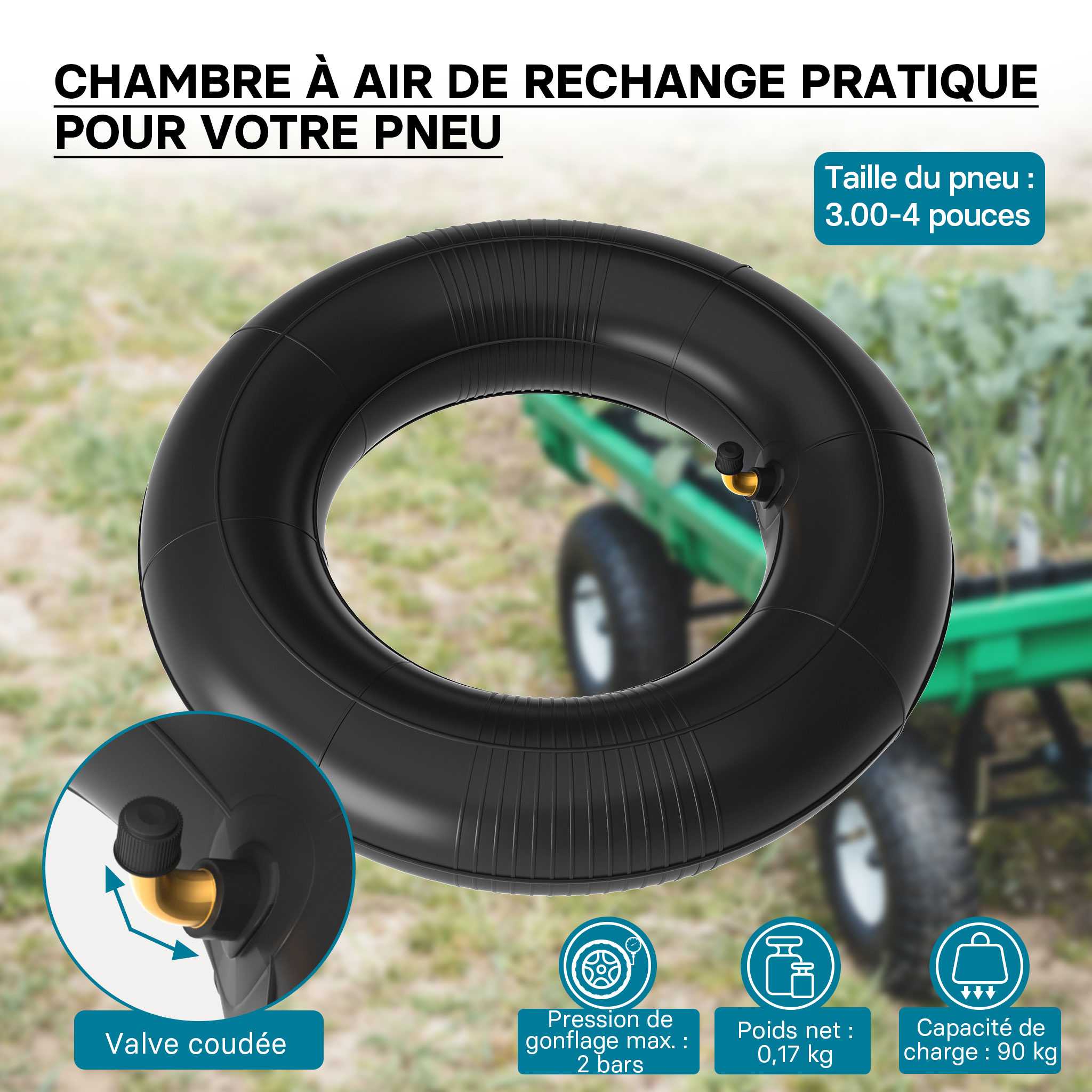 CAMERA D'ARIA 4.00/4.50-12 VALVOLA TR13 X PNEUMATICI APE PIAGGIO TM 703 APE 602 - Foto 5