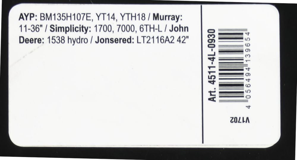 Courroie trapézoïdale X-Grip V de type 4L930 - 3