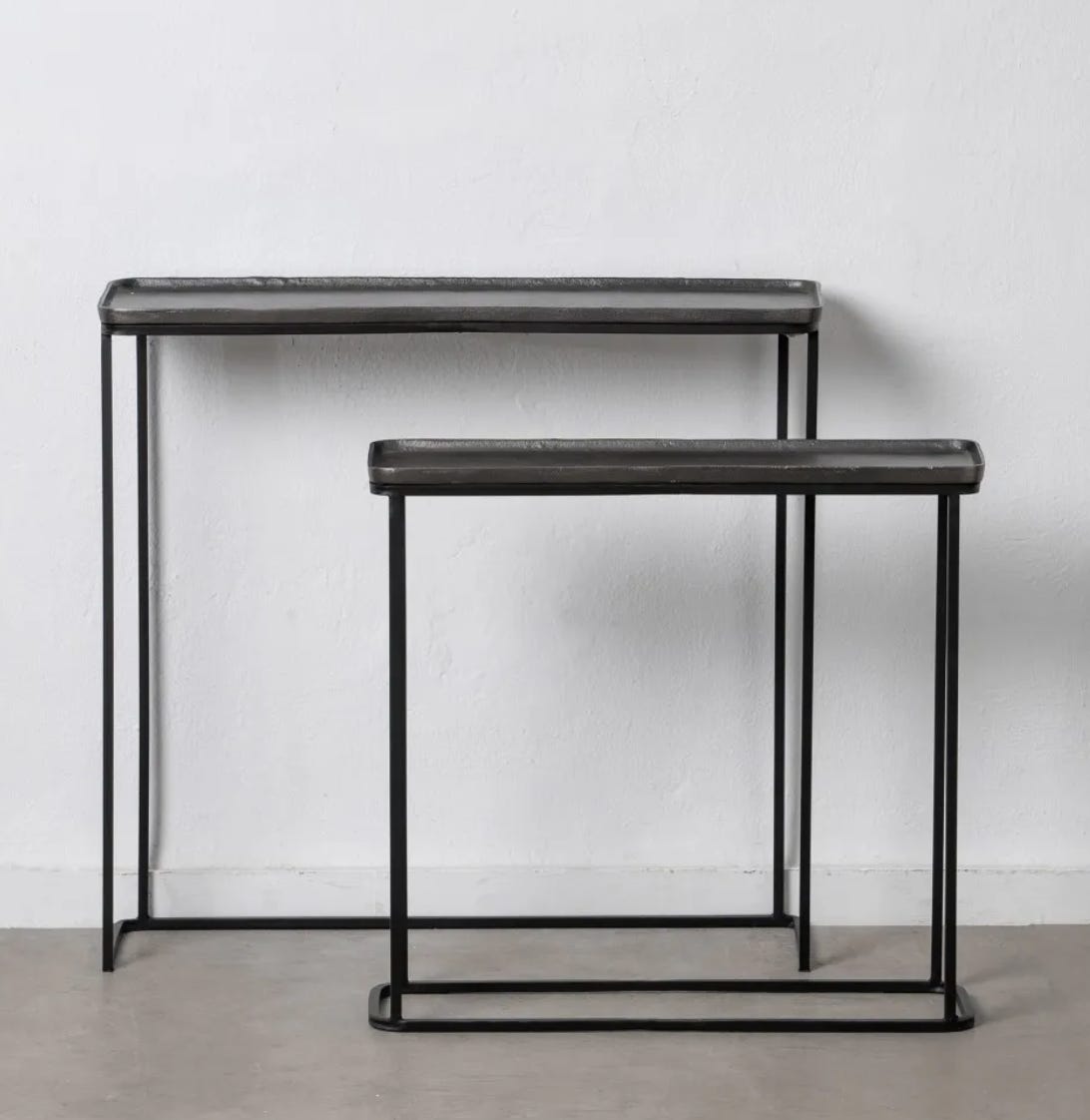 Console Patrate Consoles design en métal anthracite X2 Fint | Leroy Merlin
