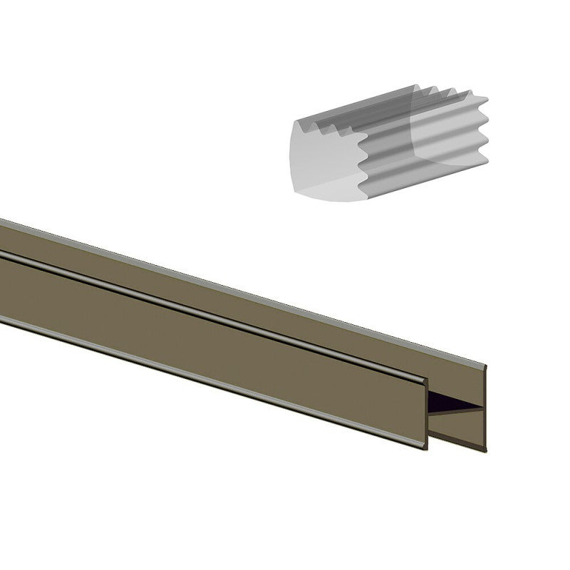 Kit profil en H SLID'UP 280 pour porte 18 mm - L 2000 mm - bronze ...