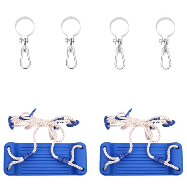 Sièges de balançoire avec cordes 2 pcs bleu 38x16 cm PE vidaXL
