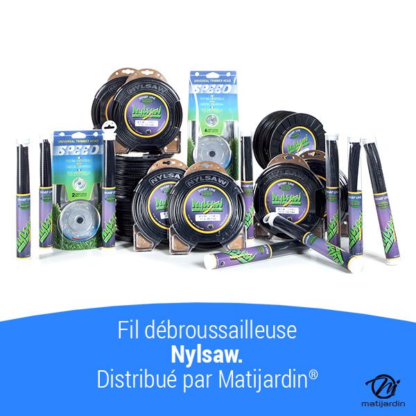 3 tubes fil nylon cranté Nylsaw 20 brins de 4 mm - 4