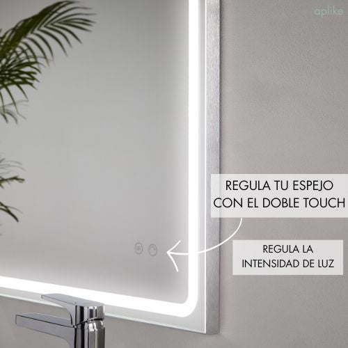 Espejo de Baño LED Antivaho Táctil Rectangular 130x80 cm MIA AV - Aplike - 3