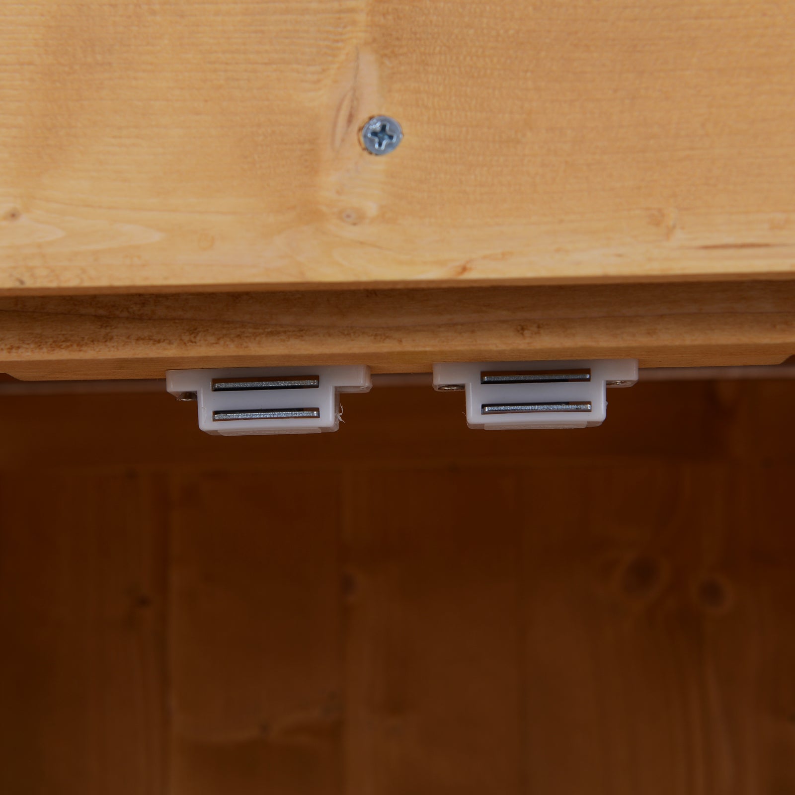 Outsunny Armadio Da Esterno Ripostiglio Da Giardino A 2 Ripiani Porta Attrezzi Con 2 Ante Legno 74 × 43 × 88cm - 7