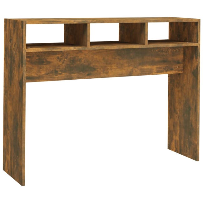 Tavolino Consolle Rovere Fumo 75x30,5x75 cm Legno Multistrato Tavolino Consolle Rovere Fumo 75x30,5x75 cm Legno Multistrato