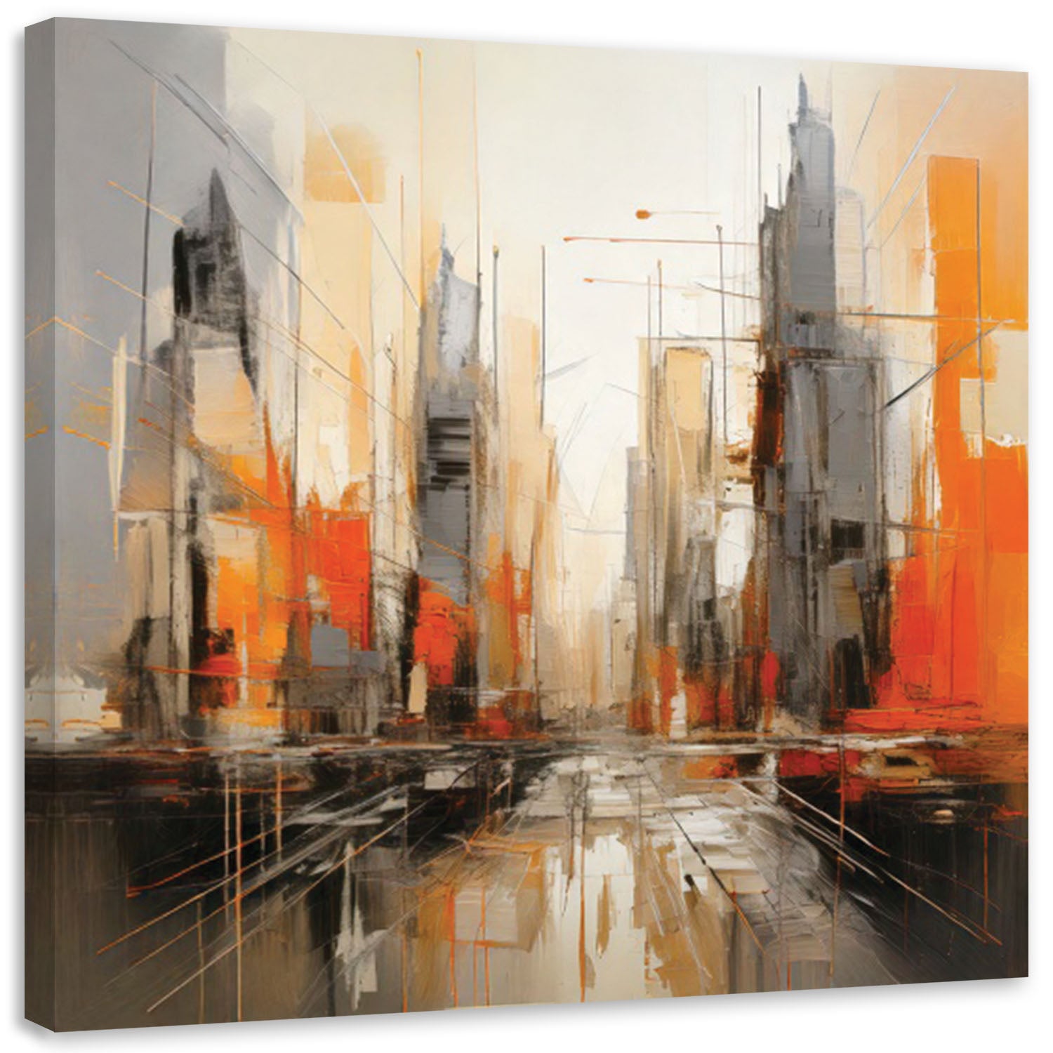 Obraz, Architektura Miasto Abstrakcja 40x40