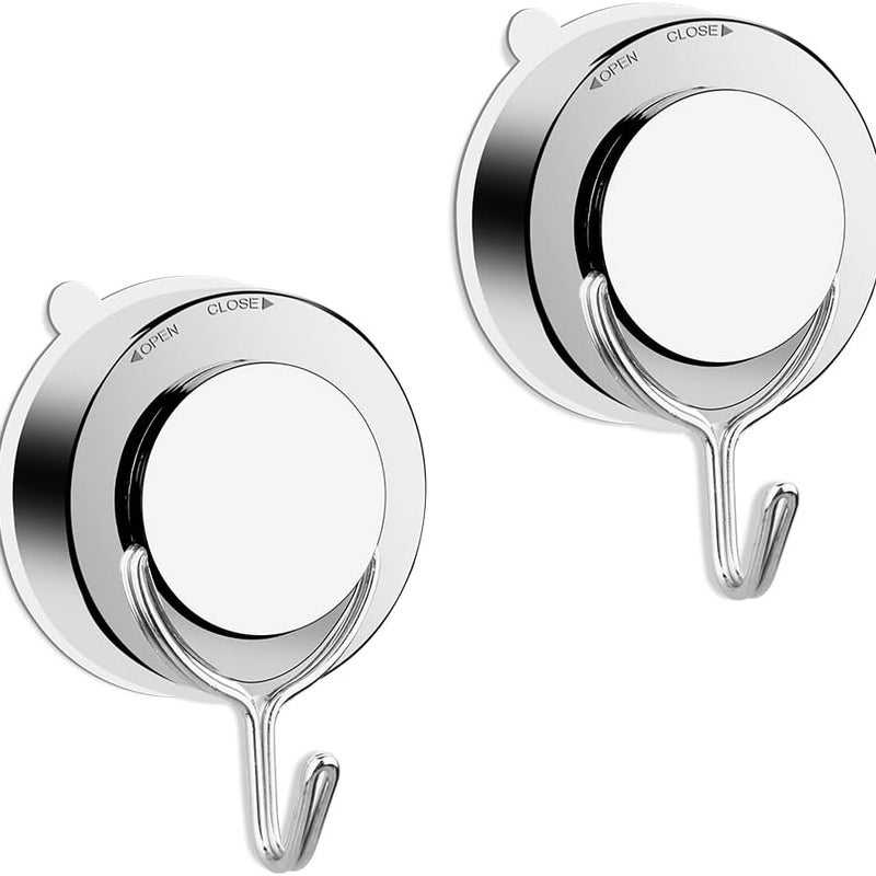 Hak z przyssawką próżniową, hak z przyssawką do łazienki, toalety, kuchni, hak prysznicowy ze stali nierdzewnej (2 sztuki)