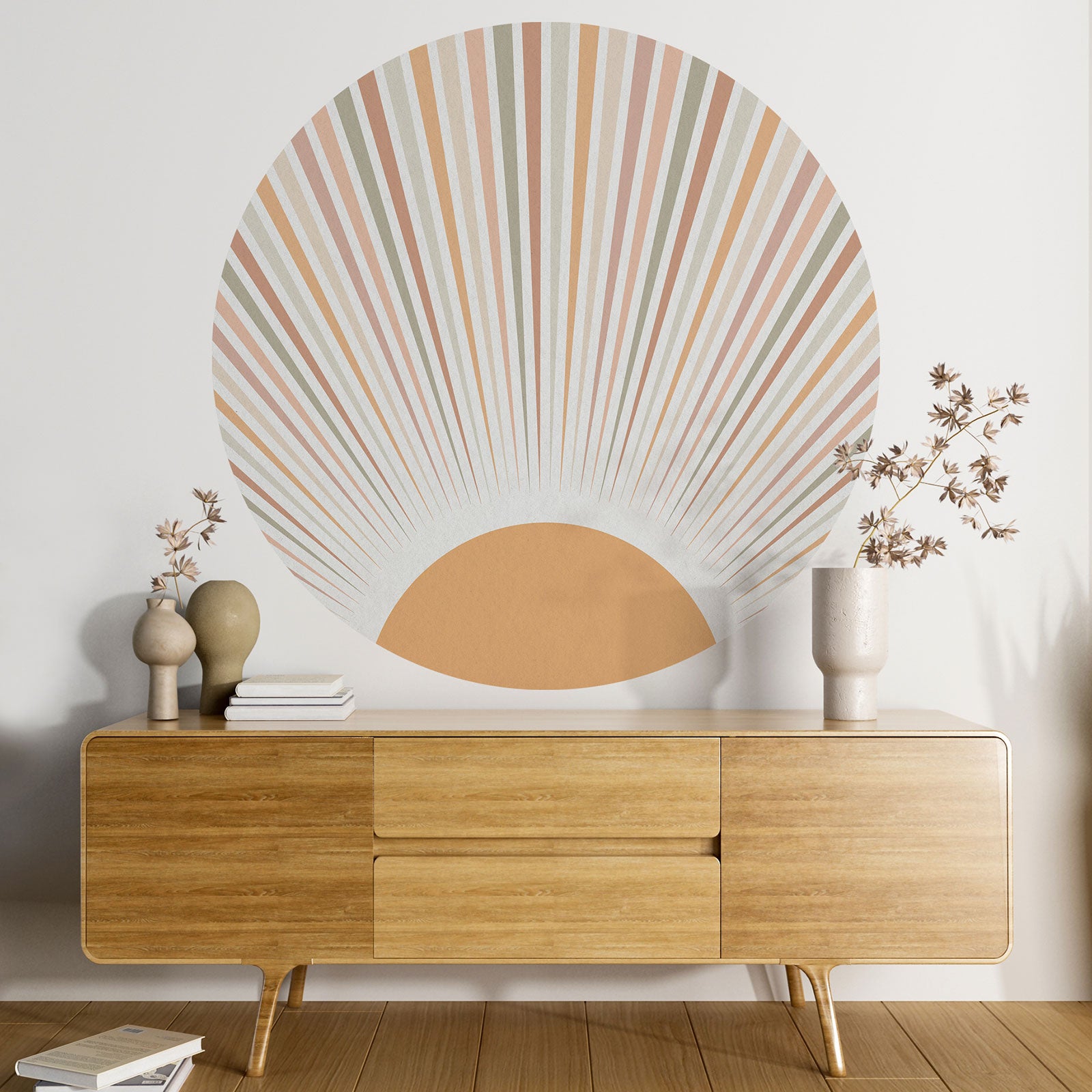 Stickers rond / cercle - Soleil Boho - 3617680321676 - Adhésif MAT - Diamètre 30 cm - 2
