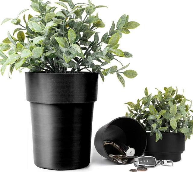 Coffre Fort en Forme De Pot De Fleur avec Plantes, Coffre-Fort Caché, Clé pour Cacher l'argent Et Les Objets, Coffre-Fort Secret pour Extérieur, Jar