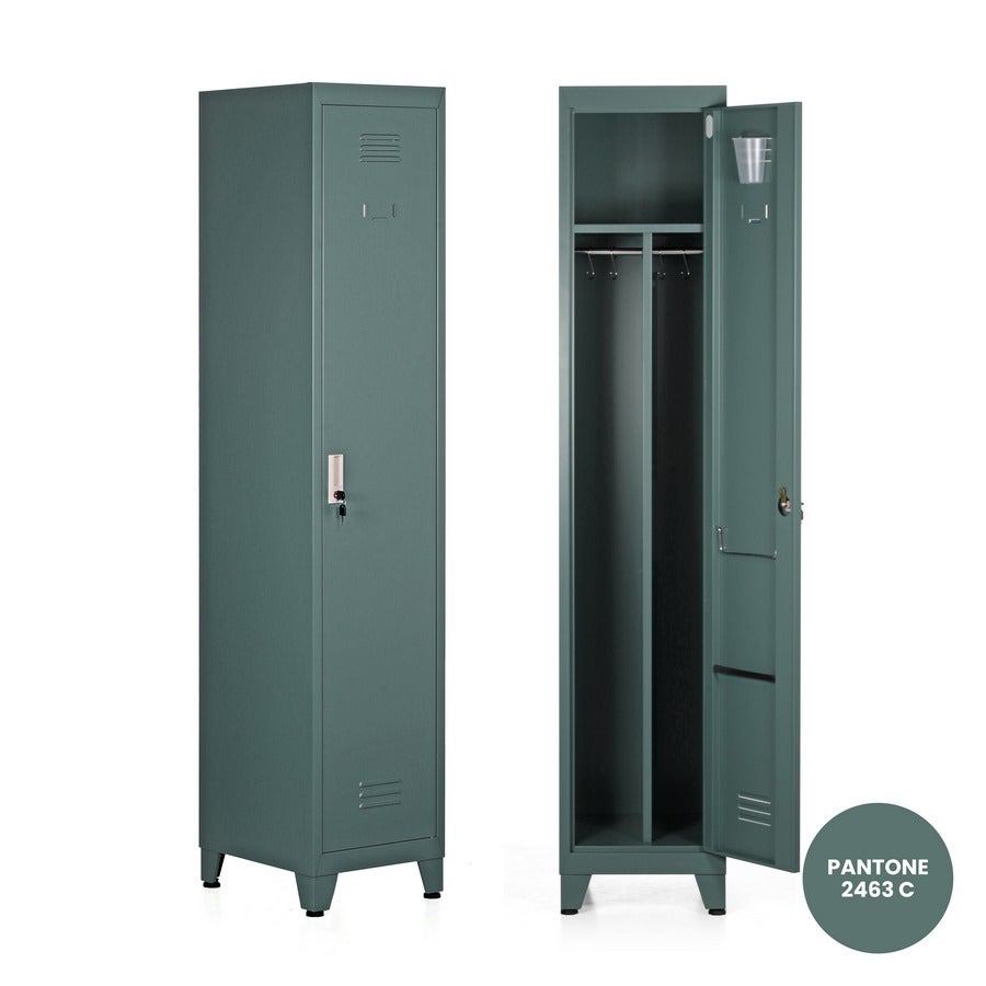 Armoire de Rangement en Métal Vert 18x36x64H – Portes Battantes Verrouillables main image 1