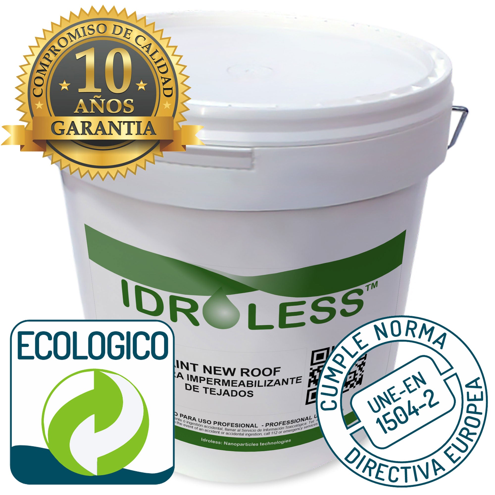 Peinture New Roof (15 Litres - Nuancier RAL) - Peinture imperméabilisante spéciale pour toitures - Idroless - 4