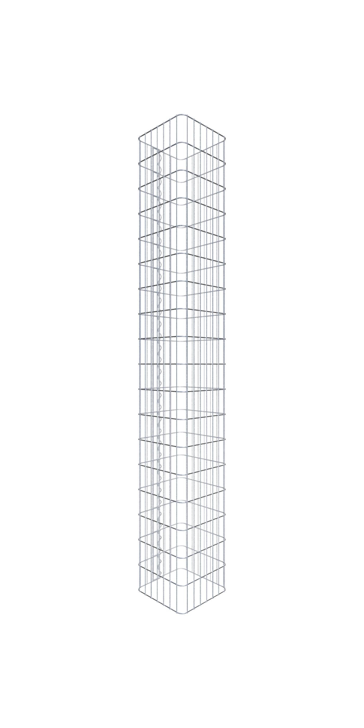 Kolumna gabionowa 37 x 37 cm, kwadrat MW 5 x 10 cm - Wysokość: 1,80 m