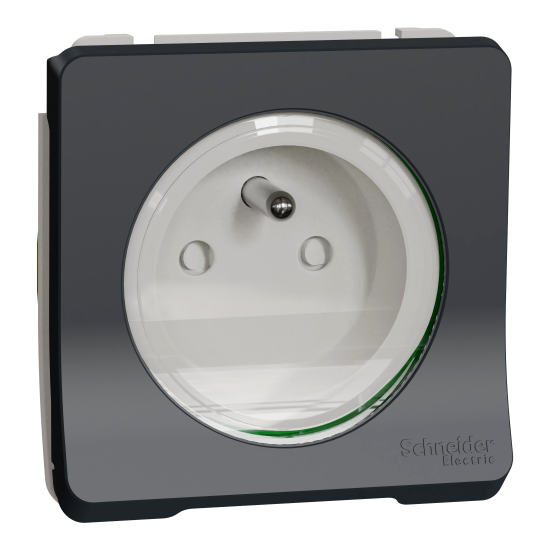 Prise Courant 2P+T Compl Encastré IP55 IK08 Conn Auto Blanc Appareillage Etanche Sup Ip55 Mureva Styl 3606482164000