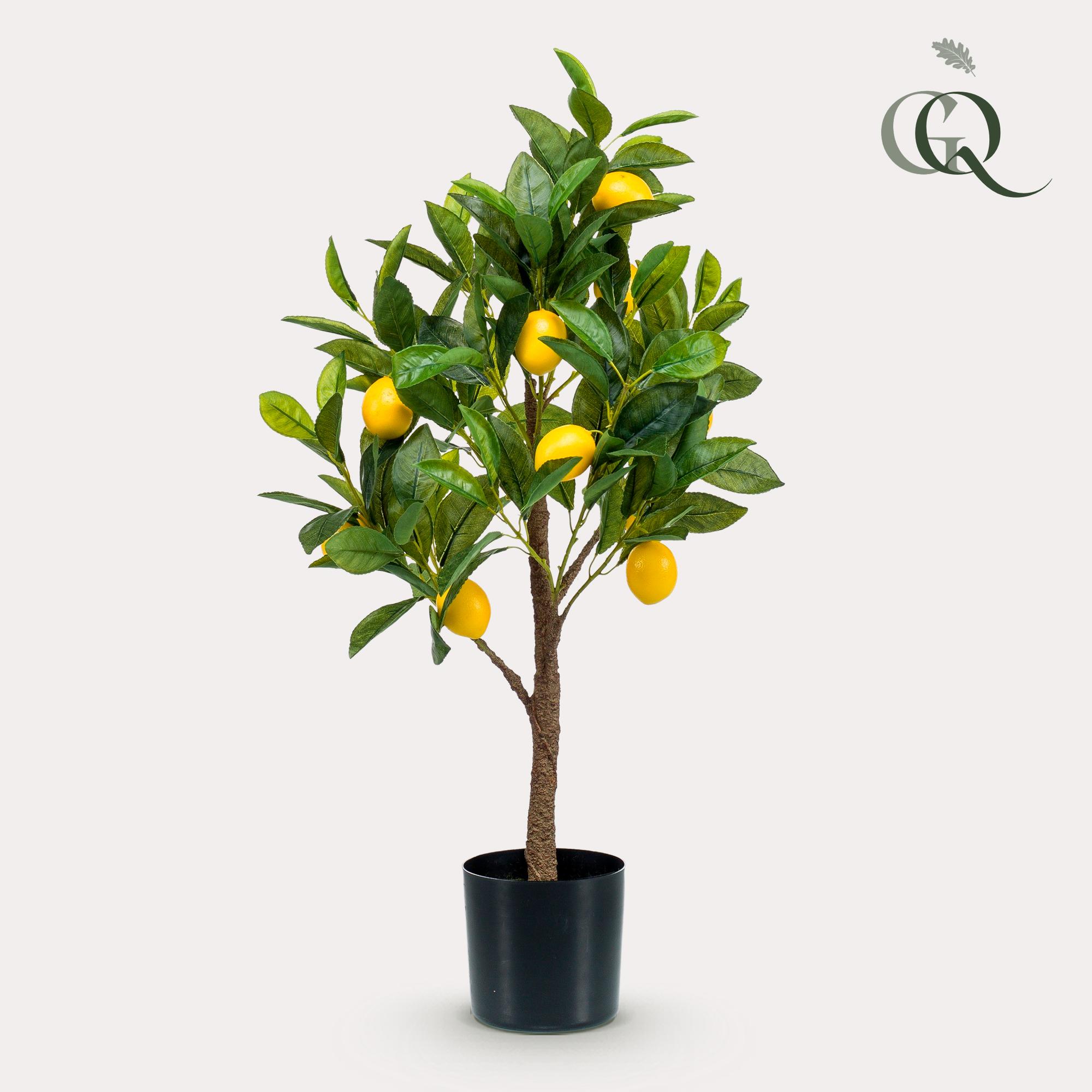 Sztuczna roślina Citrus Limonia 75 cm – dekoracyjna cytryna – Śródziemnomorski styl do wnętrz