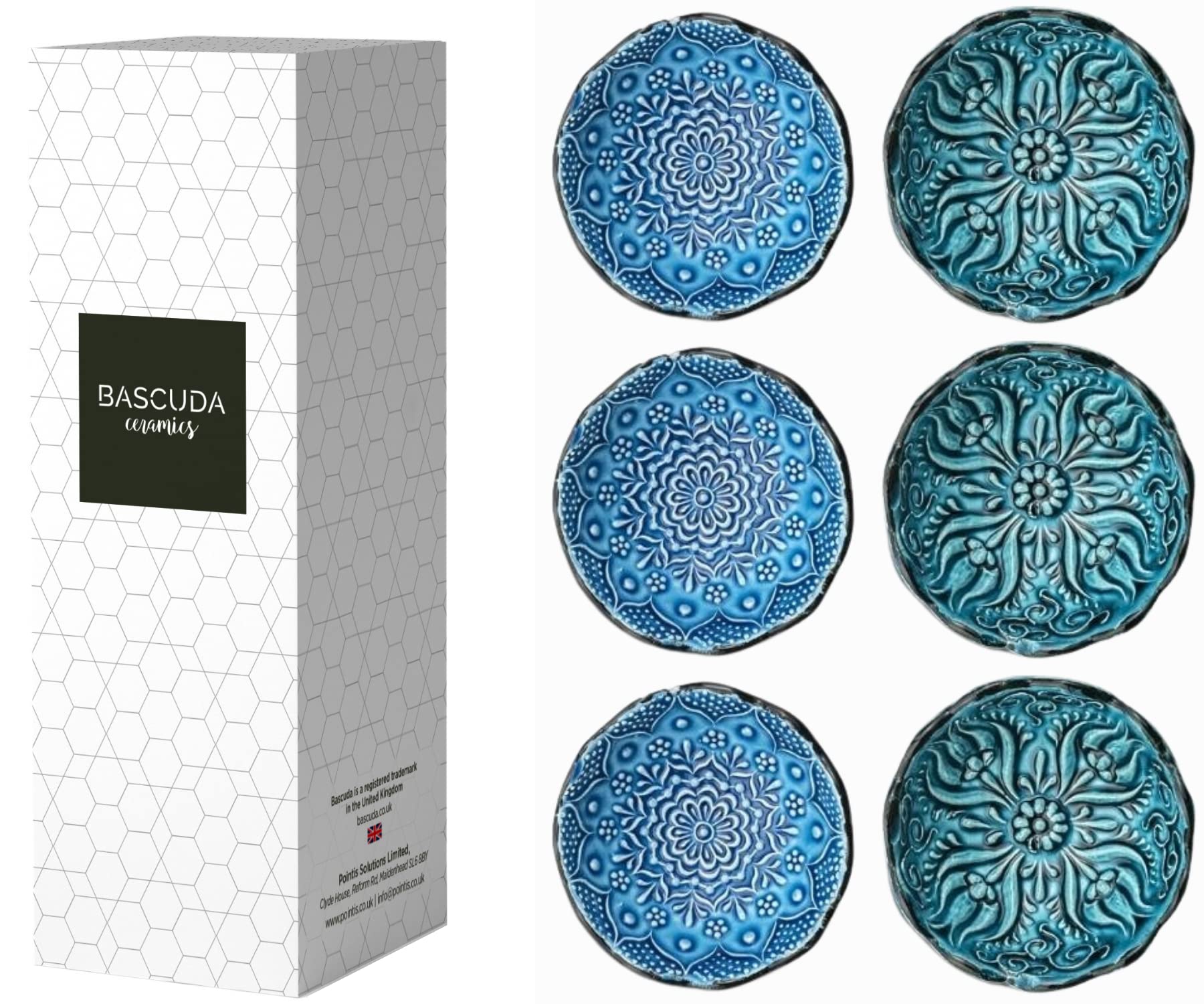 Set 6 Ciotoline In Ceramica Per Tapas E Salse – 8,3 Cm, Design Marocchino Colorato, Antiscivolo, Per Sushi E Dessert - 3