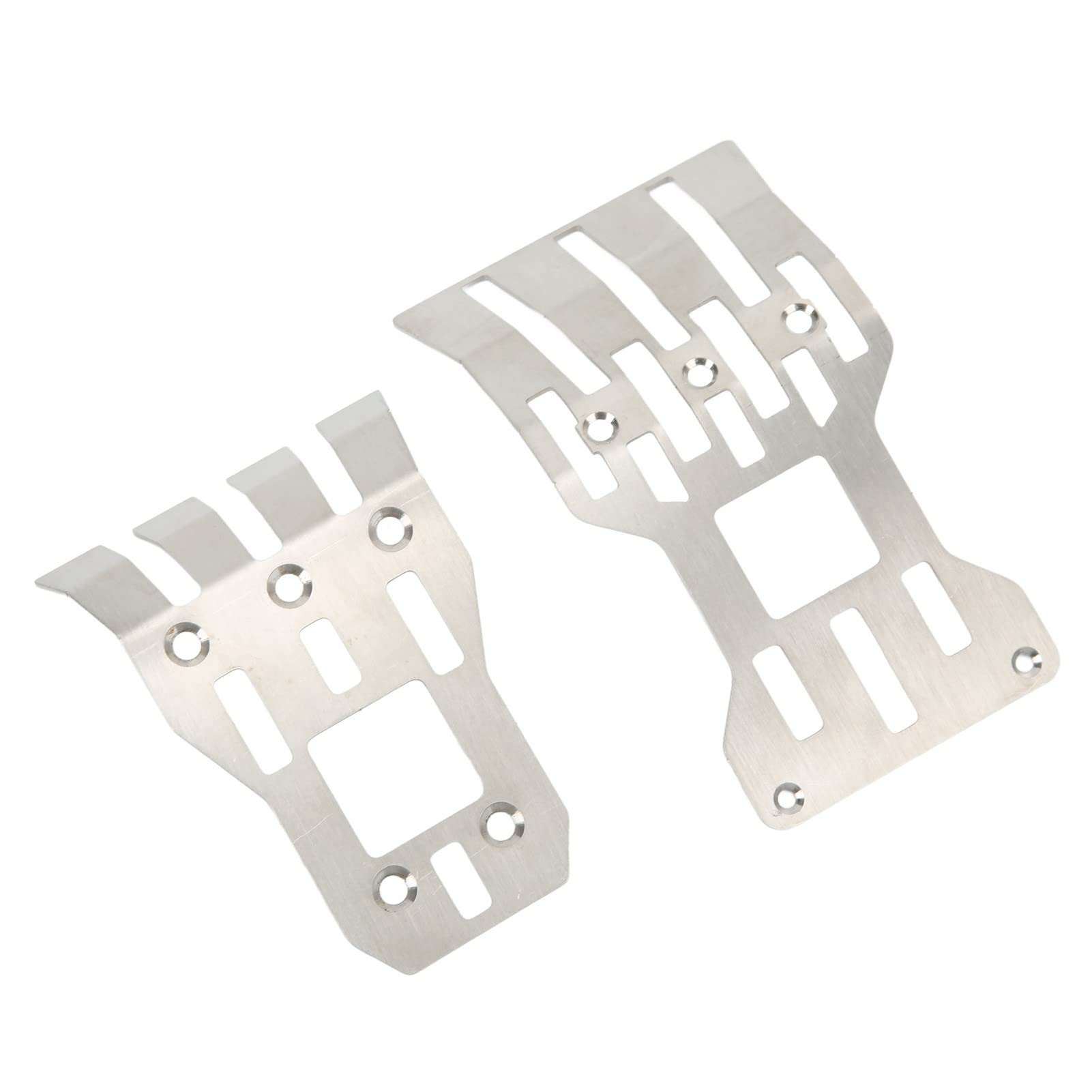 Protector De Chasis Delantero Y Trasero De Acero Inoxidable Para Traxxas Slash 2WD 1/10 – Resistente A Golpes, Incluye Tornillos Para Instalación Fácil