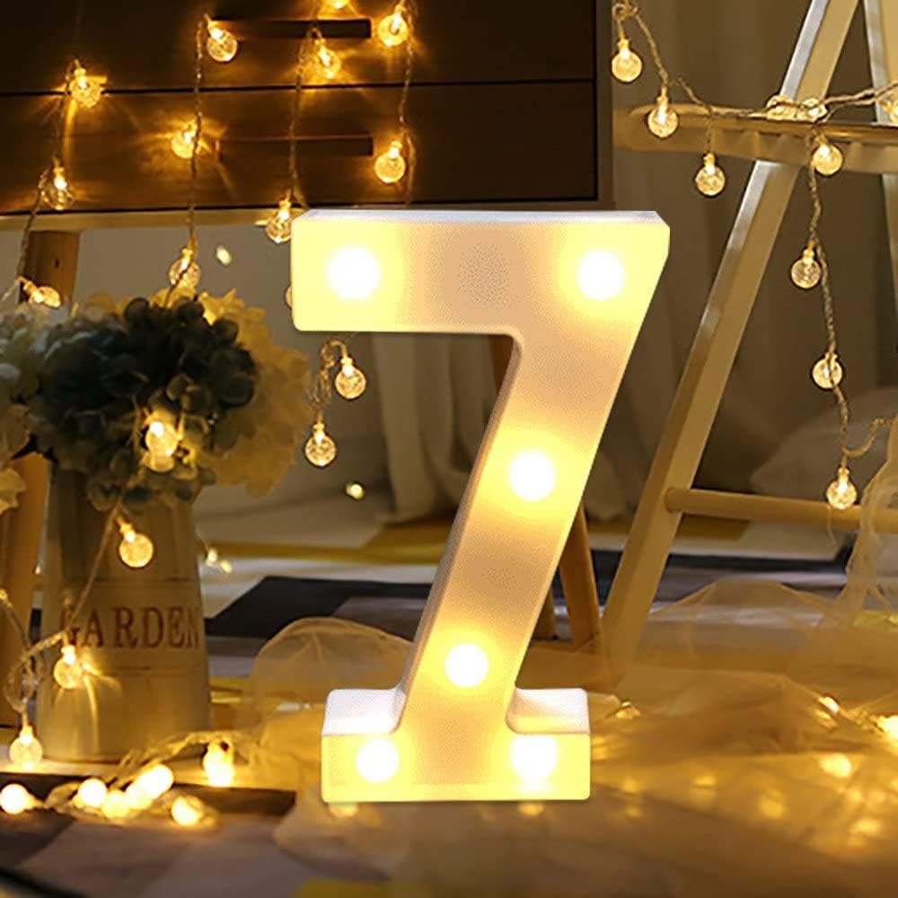 Luces Led Con Números Del Alfabeto E Creative Para Fiestas