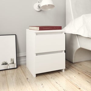 Coppia comodini 50x52x42 bianco lucido con maniglie in tinta - MUSA
