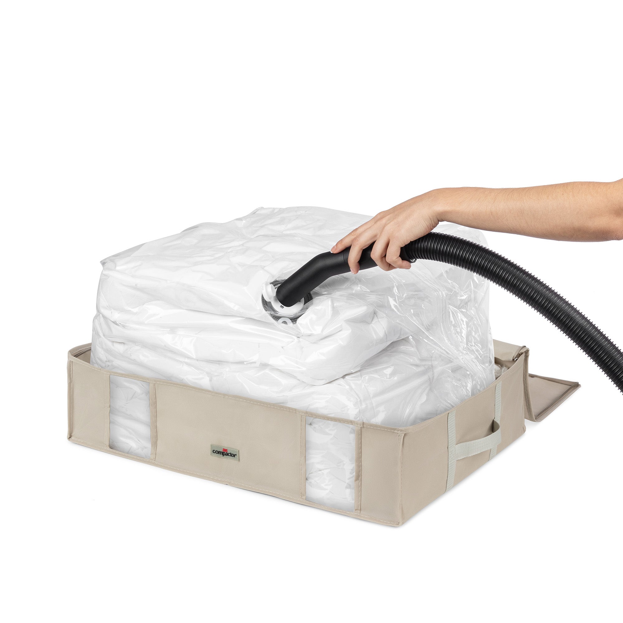 Compactor DUNE 3D Semi-Rigido Scatola Sottovuoto, Taglia L, Beige, 50x65x15.5 cm - 2