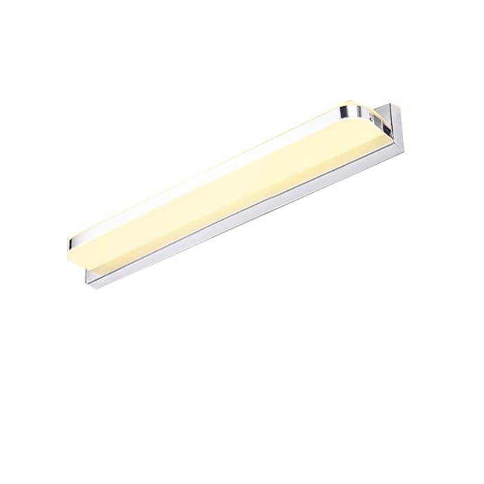 Lampa lustrzana łazienkowa 9 W 42 cm – kinkiet nad lustro – kinkiet LED do szafki, ciepłe światło (srebrny)