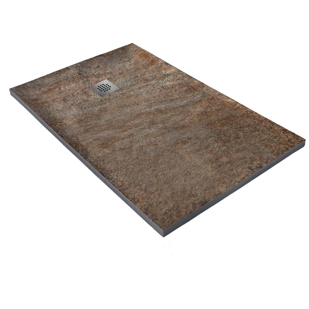 Plato De Ducha Colors Pizarra 120x110 Cm Gris Piedra | Leroy Merlin