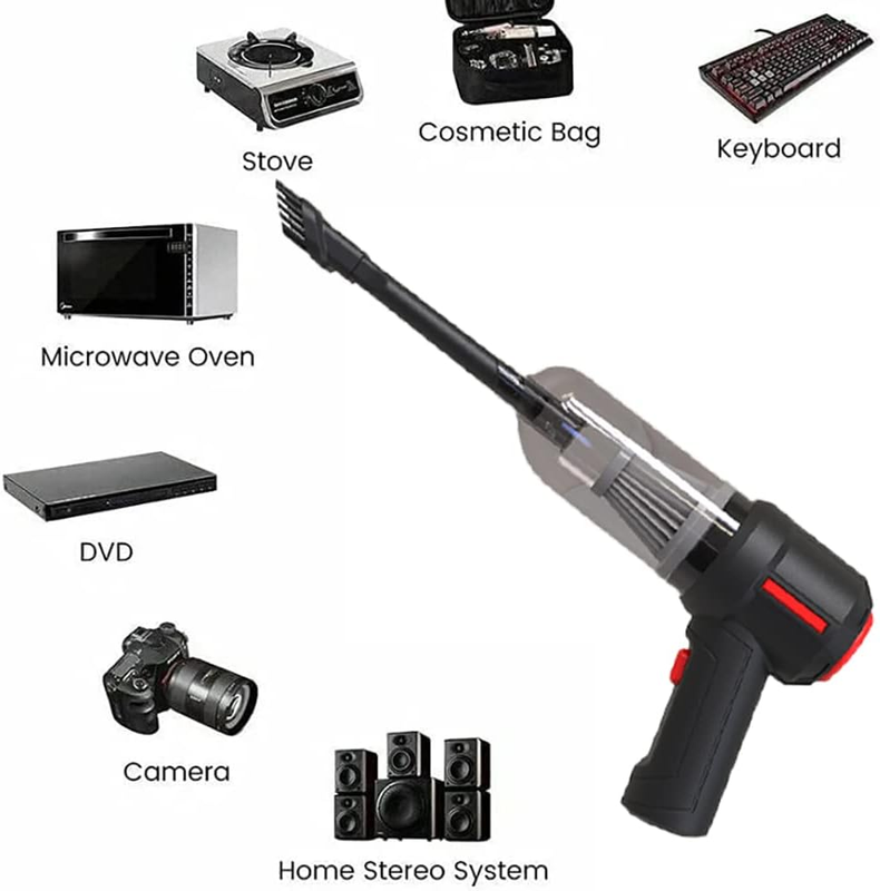 Aspirateur de voiture puissant, aspirateur à main sans fil, aspirateur de bureau rechargeable avec filtre lavable - 6