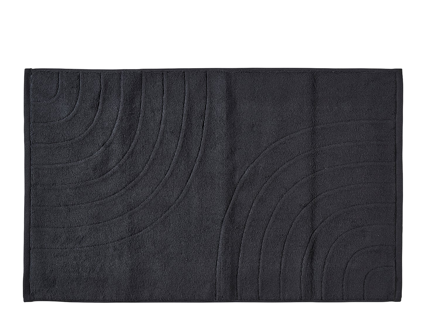 Zone Denmark Time Tapis De Bain 80 X 50 Cm Noir Leroy Merlin