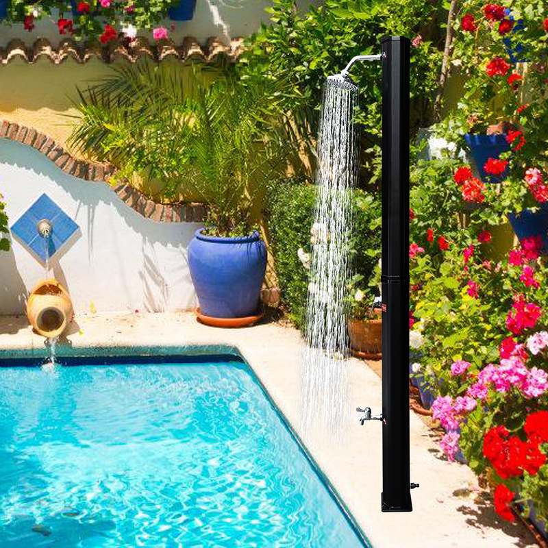 Douche Solaire Extérieure 20L - Chauffe-eau Sans électricité Jusqu'à 60°C - Pour Piscine, Jardin, Camping, Plage
