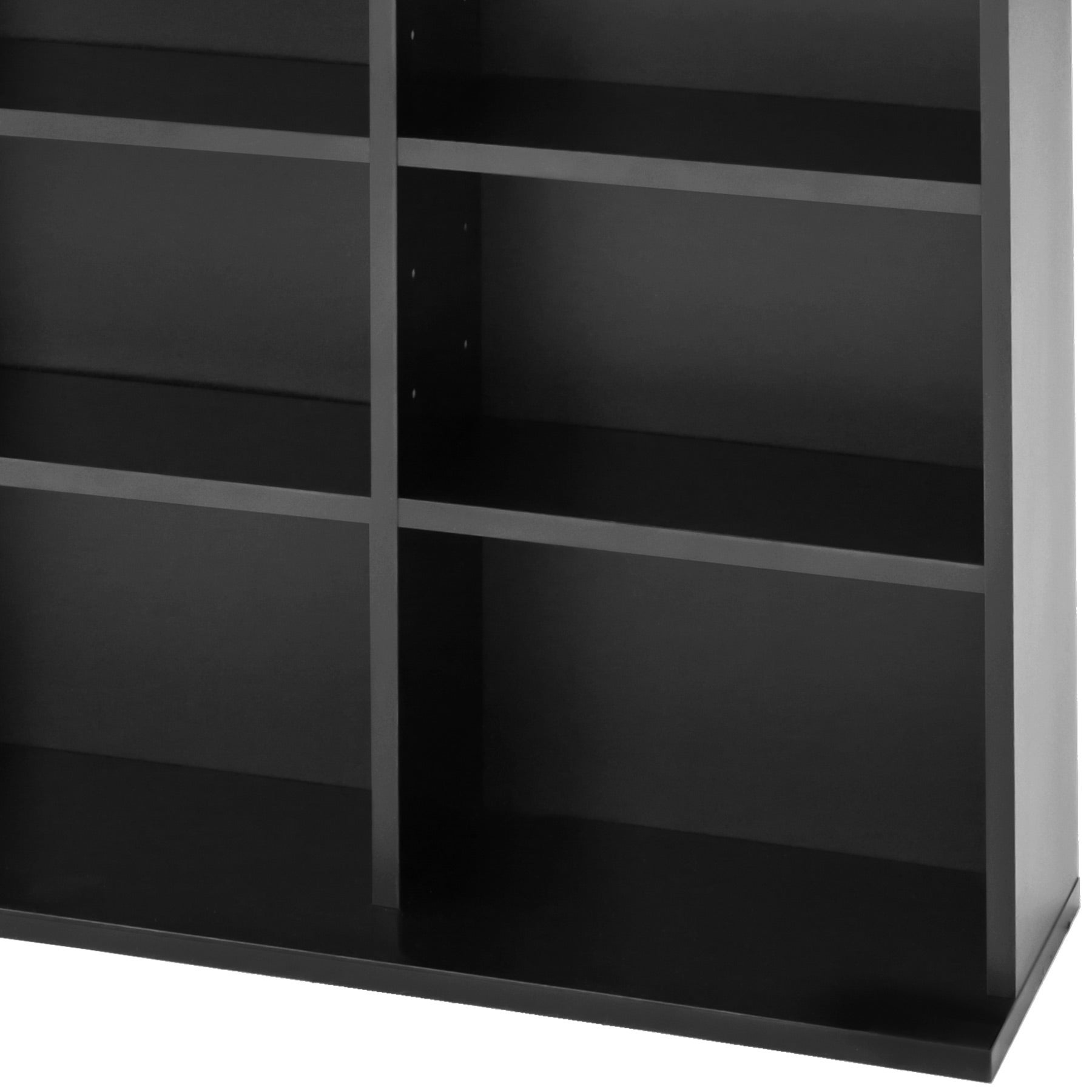 Estante para DVDs e CDs em MDF com 27 prateleiras removíveis e ajustáveis ​​em altura, 180x102x23,5 cm, preta, TECTAKE - 4