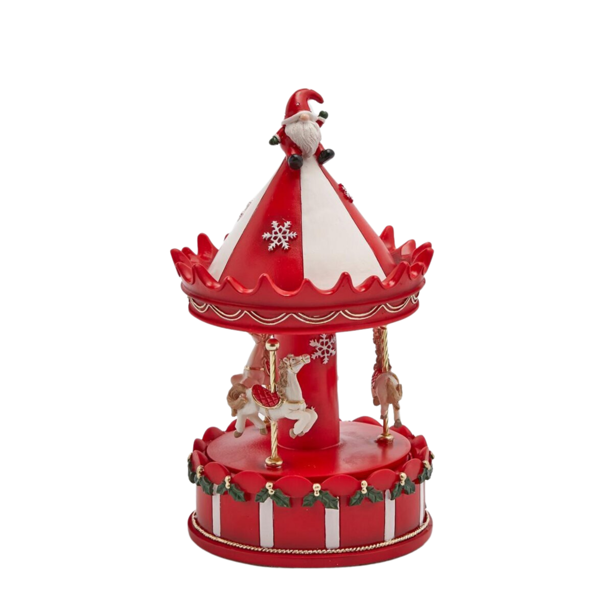 docooler Carillon carosello con 3 Cavalli Lusso Colore Cambia LED Luminoso Rotazione Giocattolo Carillon Carosello Scatola Musicale Orologeria per Fidanzata Kids Children Festival di Natale