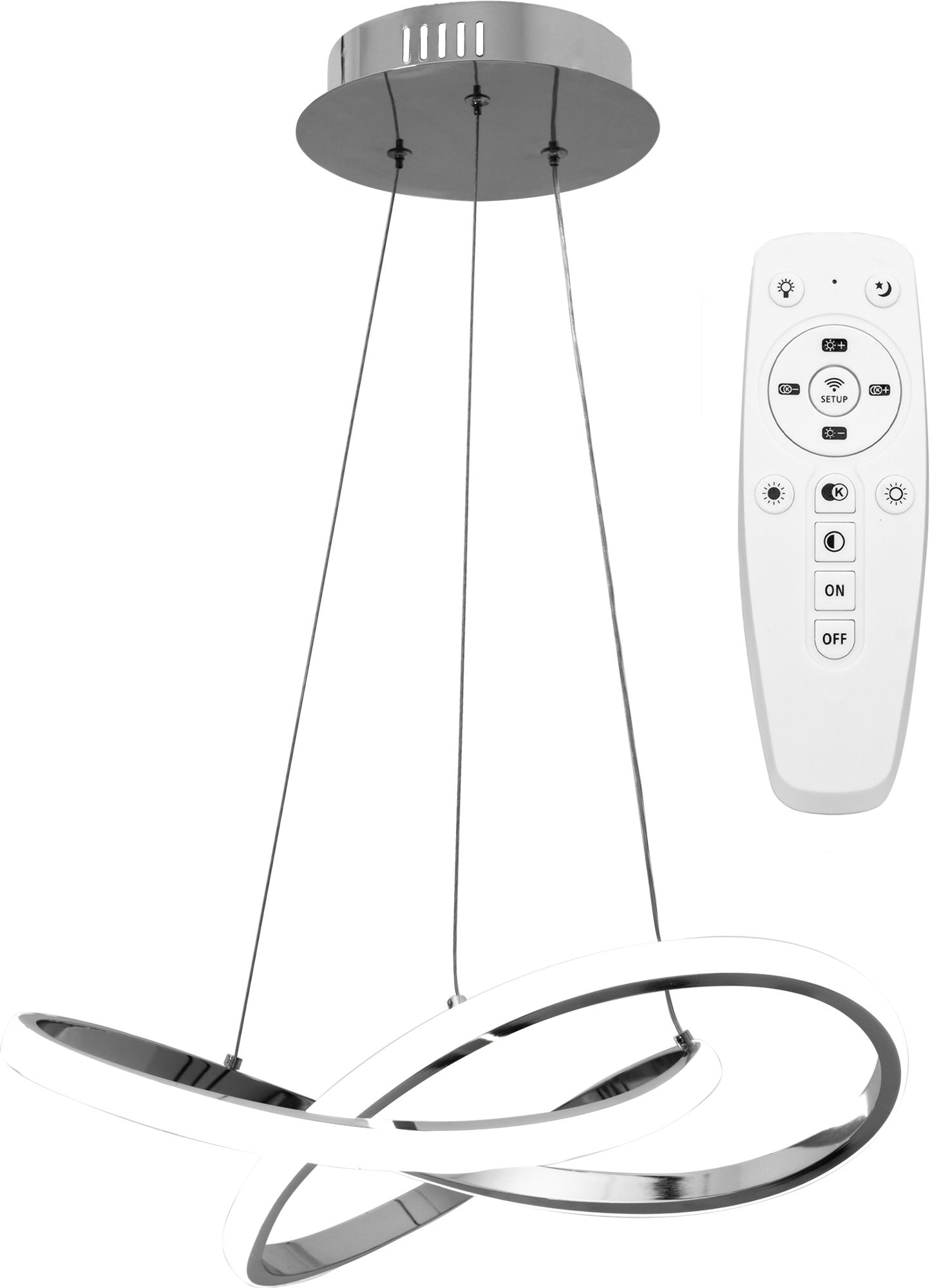 Lampa Sufitowa Wisząca Led Toolight App389-Cp Chrom