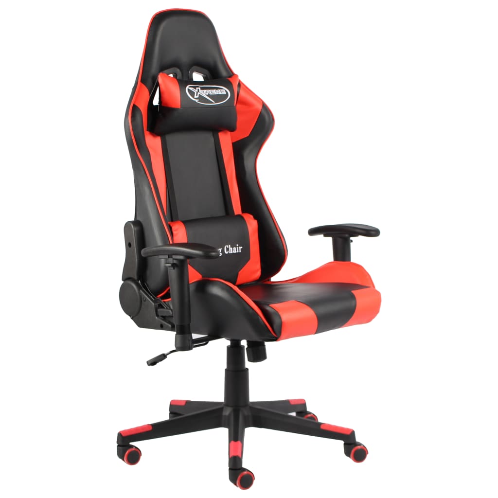 Silla gaming | silla de oficina | silla gamer ergonomica giratoria pvc rojo cfw819188