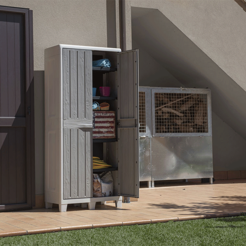 Armoire de jardin haute FLORIDA XL - Gris - 2