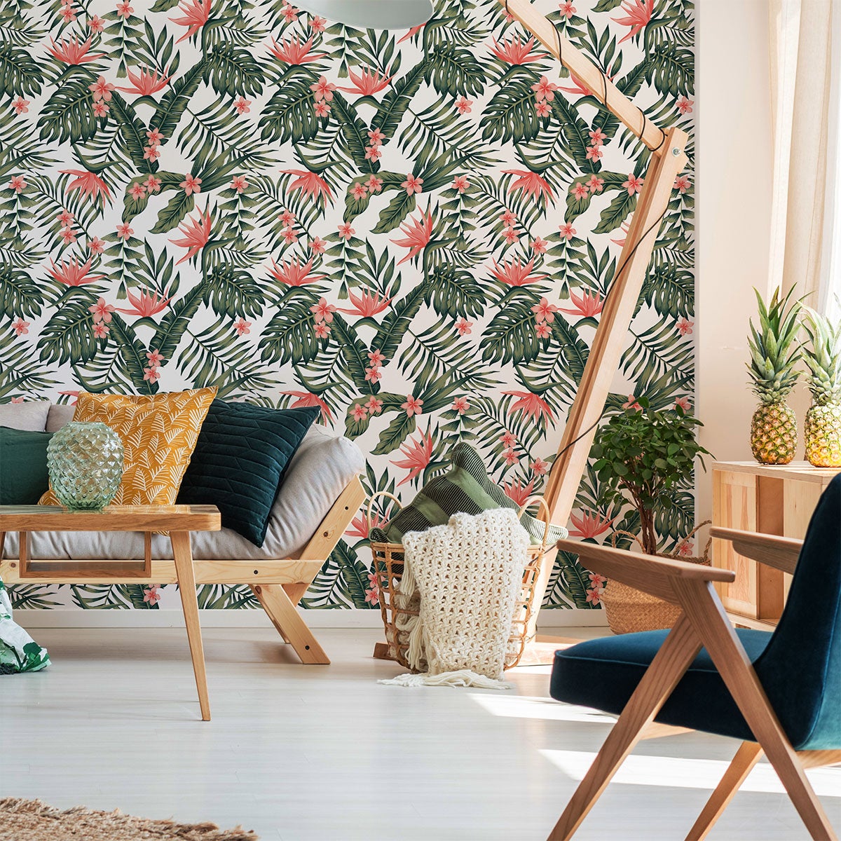 Adesivo carta da parati tropicale Teresina - Sticker adesivo - adesivi murali - 60x60cm - 5