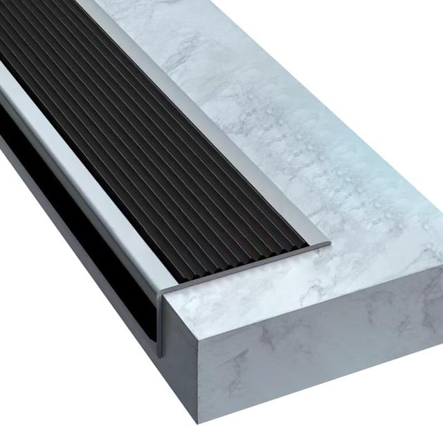 Tarkett - Nez de marches d'escalier - ⅛” matériel sur la marche #86 Hunter Green Grey grit tape 12' ||440656093