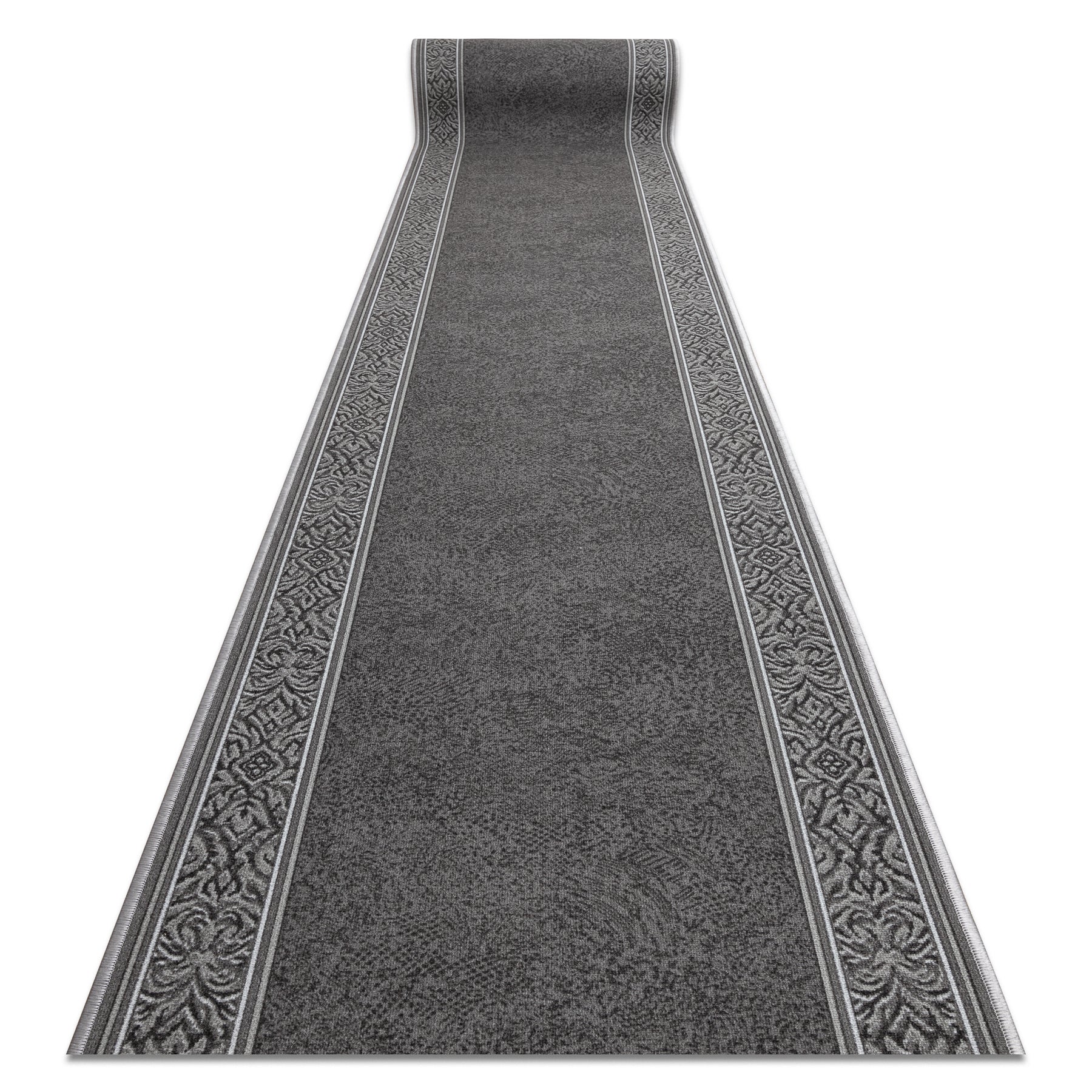 CHODNIK podgumowany ST.TROPEZ szary 94 antypoślizgowy RAMKA PRZECIERANY 100cm 100x620 cm