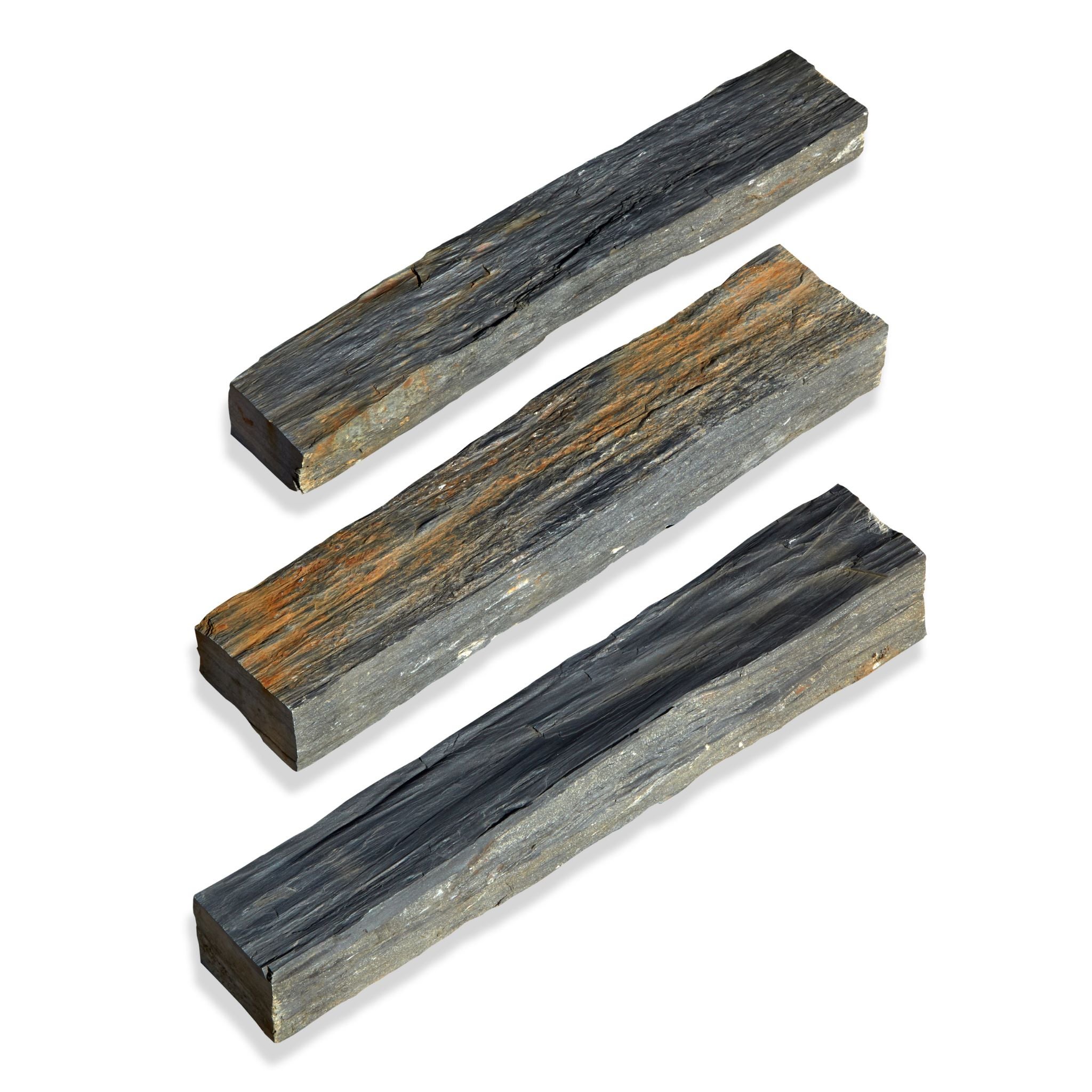 Bordure de jardin Schiste Gris qualité supérieure H.6-10 x L.50 cm (Lot de 10) - RO'MA Nature - 4