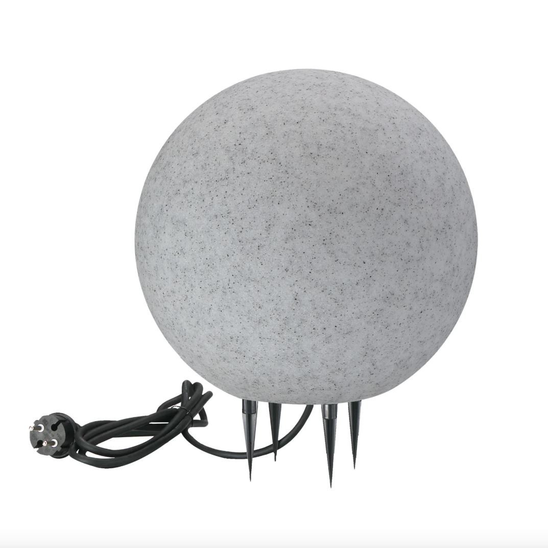 Kula ogrodowa świecąca Argento szara 1xE27x25W wym: 28 x 30 x 30 cm tworzywo sztuczne Polux
